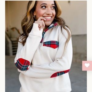 MMM Plaid accent pullover